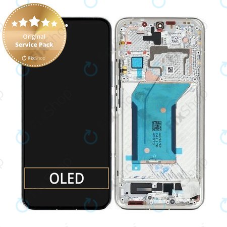 Xiaomi 14 23127PN0CC - LCD Display + Touch Screen + Frame (White) - 56000500N300 Genuine Service Pack
