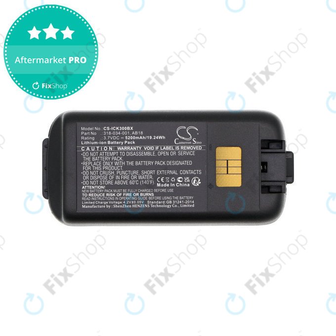 Battery for Intermec CK3, CK3A, CK3X, CK3R, CK3C, CK3C1, CK3N, 5200mAh, Li-Ion, 3.7V, 318-034-001, HQ
