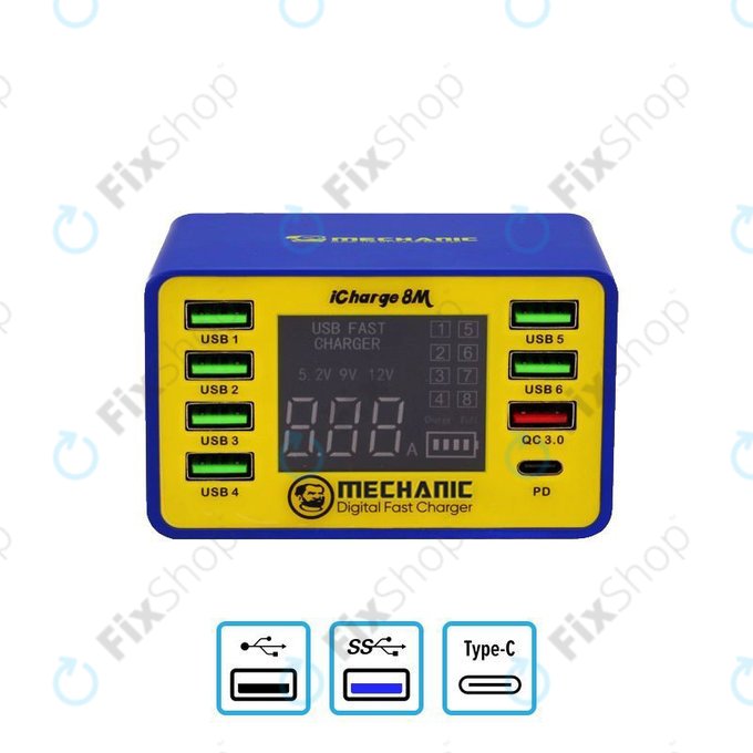 Mechanic iCharge 8M USB Charging Station with USB-C USB