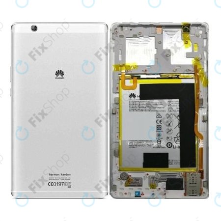 Huawei Mediapad M3 8.4 - Battery Cover + Battery (Silver) - 02350YHC, 02351PHQ