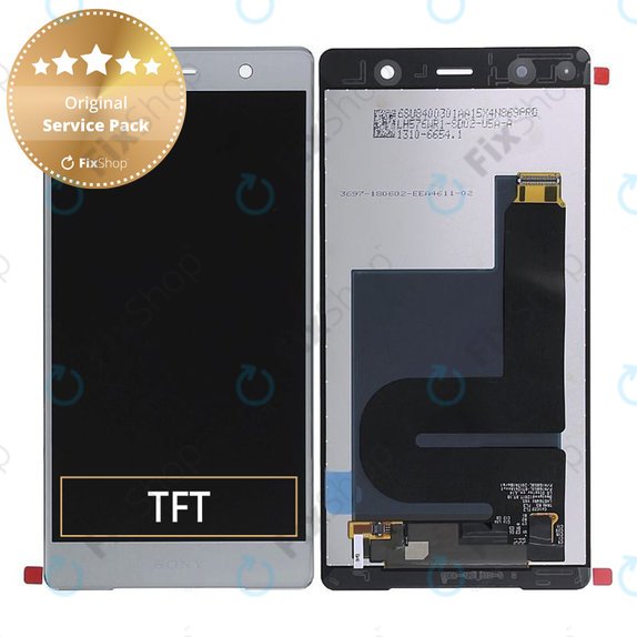 Sony Xperia XZ2 Premium - LCD Display + Touch Screen (Chrome Silver) - 1310-6654 Genuine Service Pack