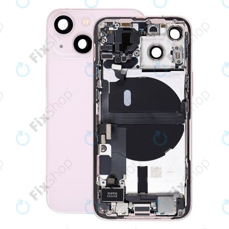 Apple iPhone 13 Mini - Rear Housing with Small Parts (Pink)