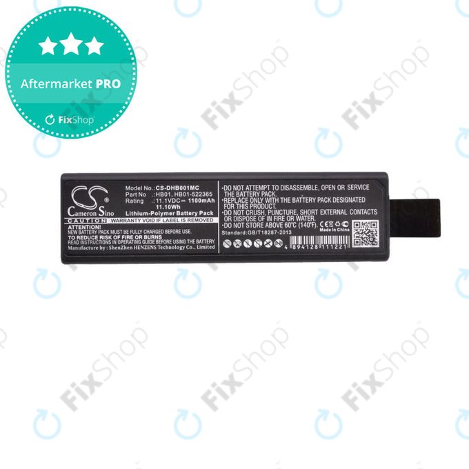 Battery for DJI Osmo, Zenmuse X3, X5, 1100mAh, Li-Pol, 11.1V, HB01, HQ