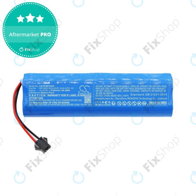 Xiaomi Roidmi EVE Plus, Viomi, Lydsto, Proscenic, Tefal - Battery NR18650 M26-4S2P, SUN-INTE-181, H18650CH-4S2P Li-Ion 14.4V 6700mAh HQ