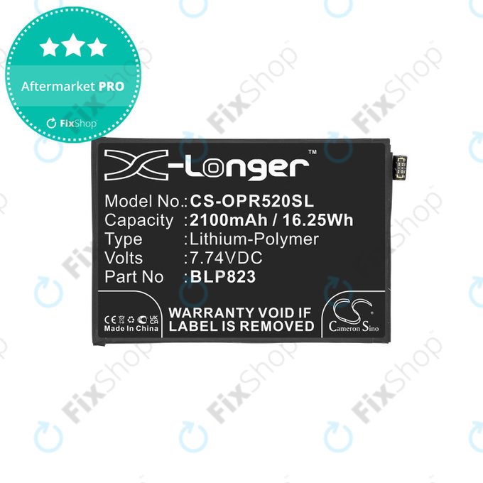 Battery for Oppo Reno 5 Pro, 2100mAh, Li-Pol, 7.74 V, BLP823, HQ