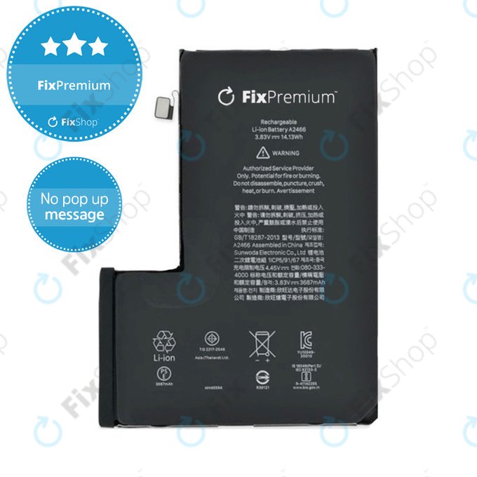 Battery for iPhone 12 Pro Max, 3687mAh, DIAGNOSTIC | FixShop