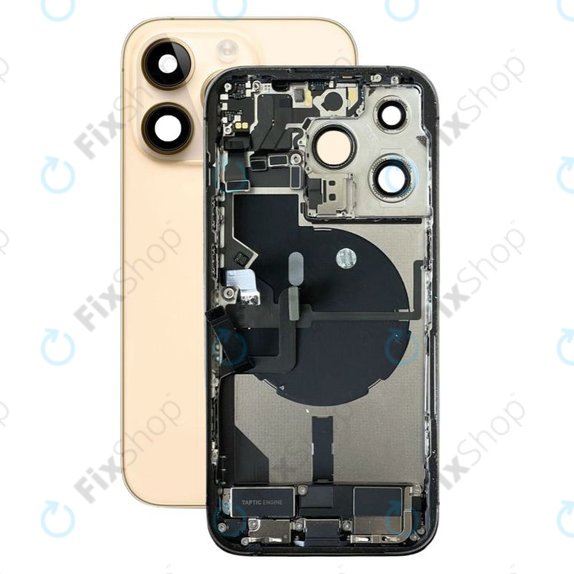 Apple iPhone 14 Pro - Rear Housing with Small Parts (Gold)