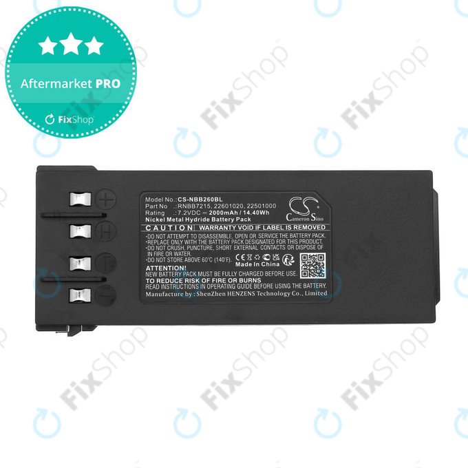 Battery for Hiab 077 Hiduo, 088CL, 095, 2000mAh, Ni-MH, 7.2V, RNBB7215, 2.250.1000, HQ