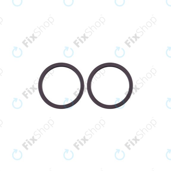 Apple iPhone 11, 12, 12 Mini - Rear Camera Lens Frame (Black) - 2pcs