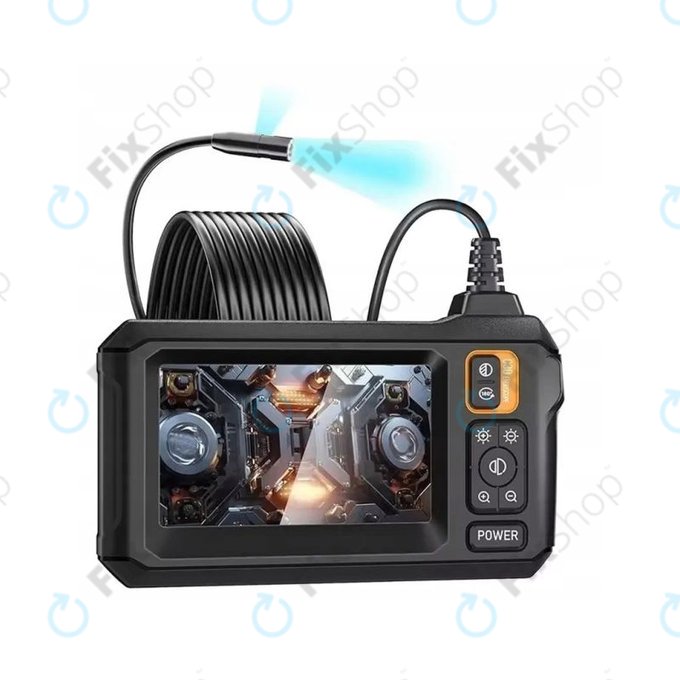 Industrial endoscope camera with 4.3" IPS display, 10m