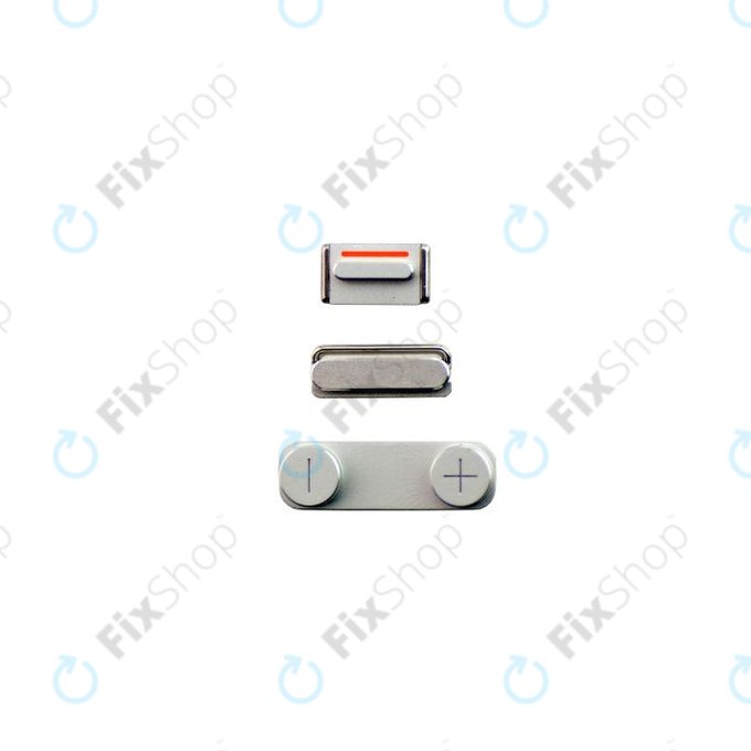 Apple iPhone 5 - Side Buttons Set - Power + Volume + Mute (White)