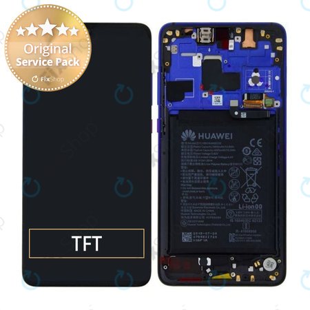 Huawei Mate 20 - LCD Display + Touch Screen + Frame + Battery (Twilight) - 02352FRA Genuine Service Pack