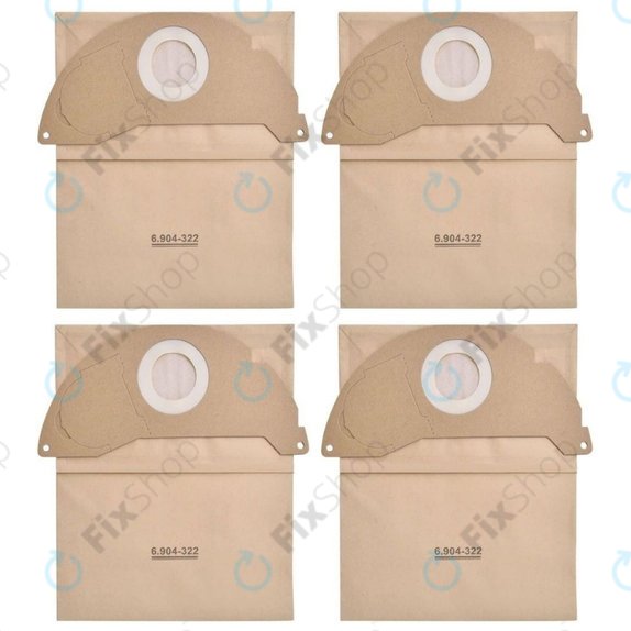 Dust Bag, 4pcs for Kärcher WD 2, MV 2, A-series