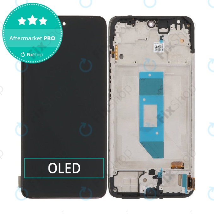 Display OLED for Xiaomi Redmi Note 14 4G, Black, Touch Screen with Frame