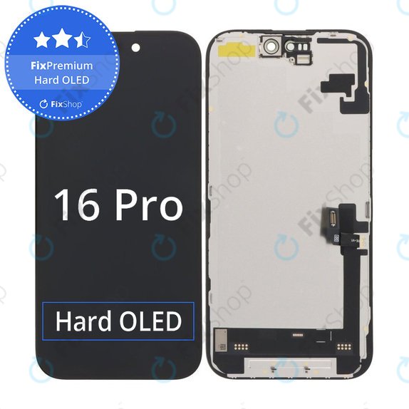 Display Hard OLED for iPhone 16, Touch Screen with Frame, FixPremium