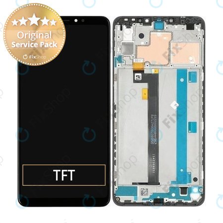 Xiaomi Mi Max 3 - LCD Display + Touch Screen + Frame (Black) - 560610042033 Genuine Service Pack