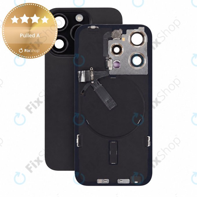 Rear Housing Glass for iPhone 15 Pro, Black Titanium, Pulled A