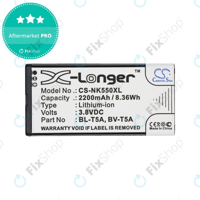 Battery for Nokia Lumia 730, 2200mAh, Li-Ion, 3.8V, BL-T5A, HQ