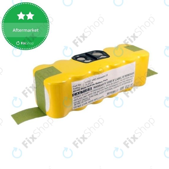 iRobot Roomba 500, 600, 700, 800, 900-series, R3, Scooba 450, Vileda 137173 - Battery 11702, GD-Roomba-500, VAC-500NMH-33 Ni-MH 14.4V 3500mAh