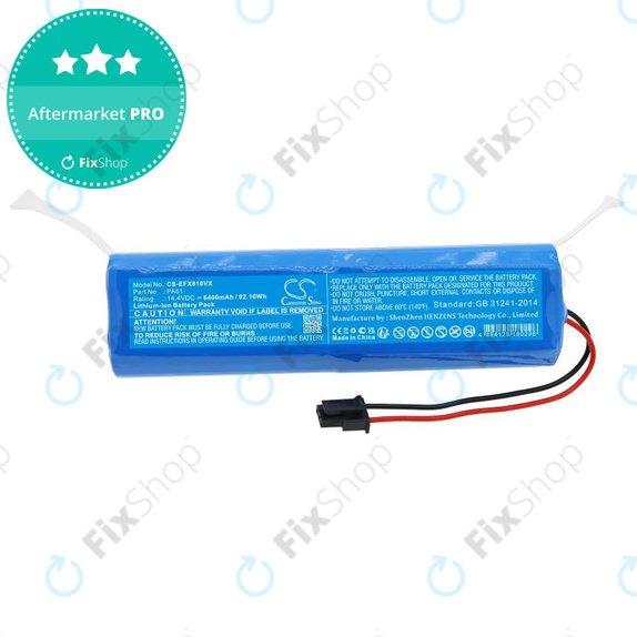 Battery for Eufy RoboVac X8 Hybrid, 6400mAh, Li-Ion, 14.4V, PA61, HQ