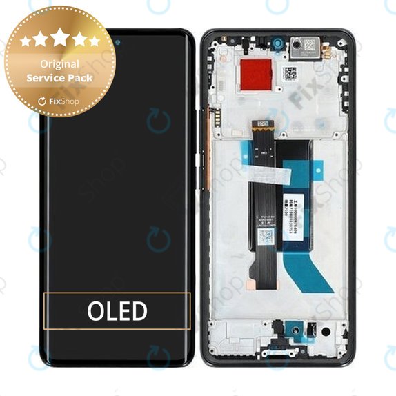 Xiaomi Poco X7 24095PCADG - LCD Display + Touch Screen + Frame (Black) - 5600010O16P00 Genuine Service Pack