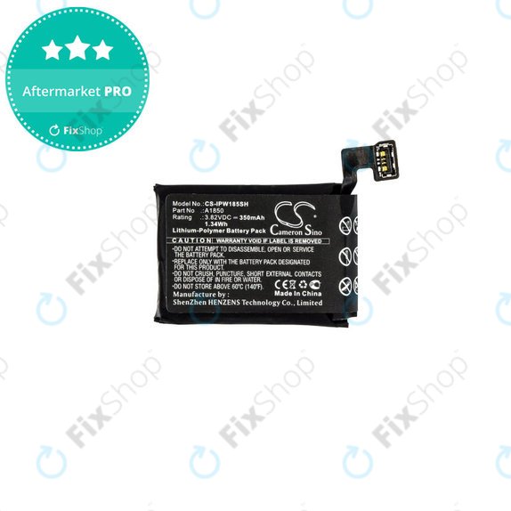 Battery for Apple Watch 3 42 mm, 350mAh, GPS + Cellular Version, Li-Pol, 3.82 V, A1850, HQ