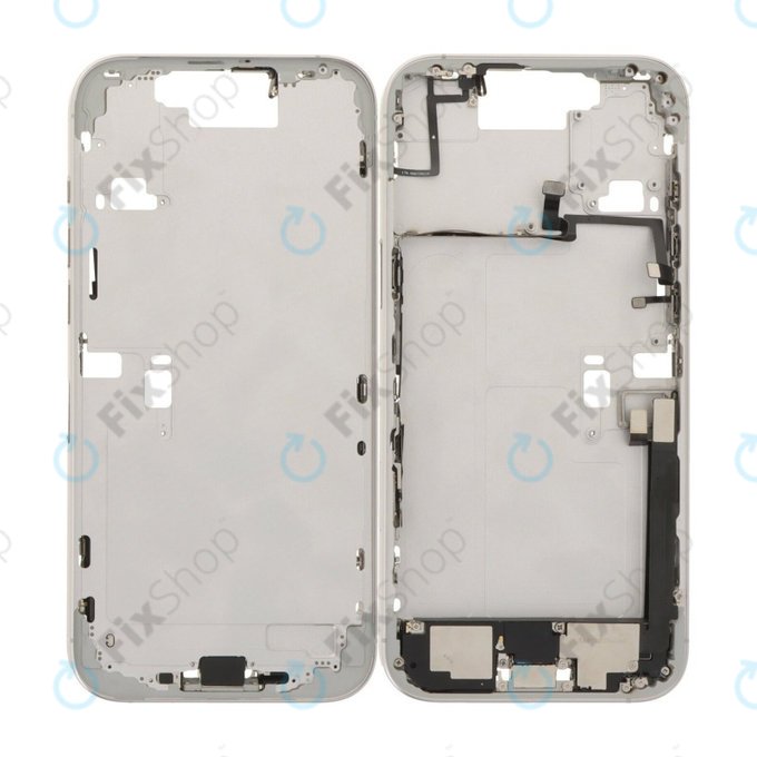 Apple iPhone 16 Pro Max - Middle Frame + Power, Volume and Camera Buttons (White Titanium)