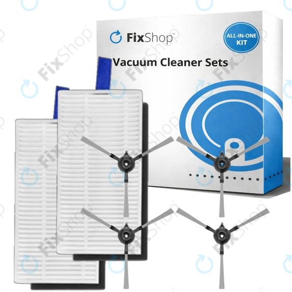 Replacement set for Xiaomi Robot Vacuum E5 (2x Filter, 4x Side brush)