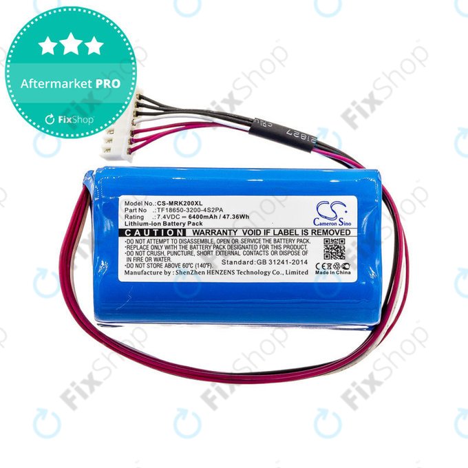 Battery for Marshall Kilburn II, II V2, 6400mAh, Li-Ion, 7.4V, TF18650-3200-4S2PA, HQ