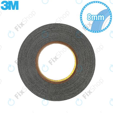 3M - Double-Sided Tape - 8mm x 50m (Black)