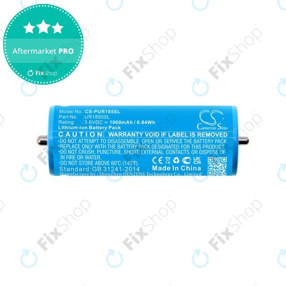 Battery for Braun Silk-épil 5, Silk-épil 7, Silk-épil 9, 1900mAh, Li-Ion, 3.6V, UR18500L, HQ