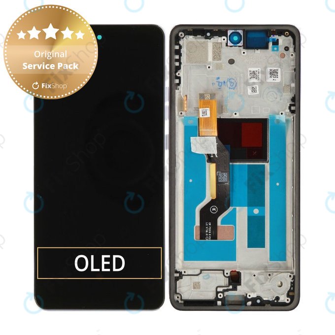 Display for Motorola Moto G86 5G, Touch Screen with Frame, Cosmic Sky, 5D68C30475, Genuine Service Pack