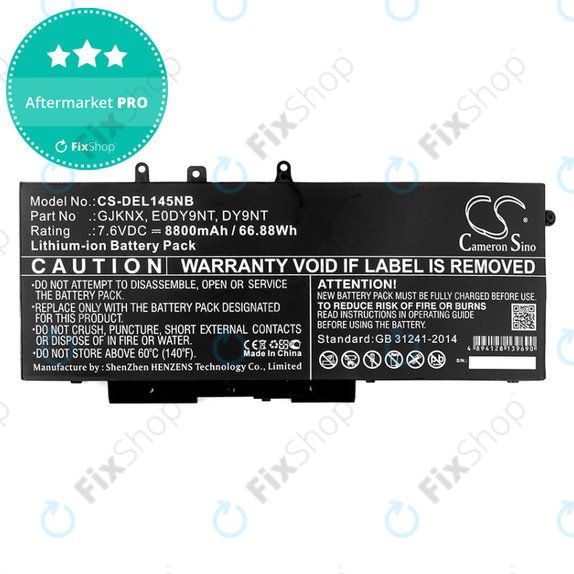 Battery for Dell Latitude 14 5490, Latitude 14 5491, 8800mAh, Li-Ion, 7.6V, 00JWGP, HQ