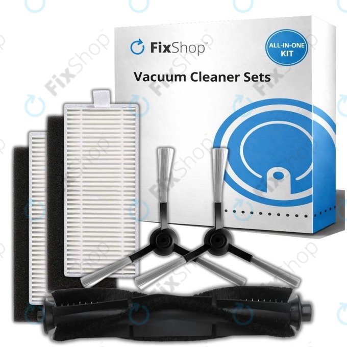 Replacement set for Xiaomi Viomi S9, Proscenic M7 Pro, M7 Max, M8 Pro (1x Main brush, 2x Filter, 2x Side brush)