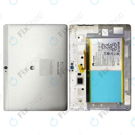 Huawei MediaPad M2 10.0 - Battery Cover + Battery (Moonlight Silver) - 02351PGS, 02351FMT, 02350NXP, 02351CWE Genuine Service Pack
