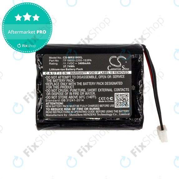 Battery for Marshall Stockwell, 3400mAh, Li-Ion, 11.1V, TF18650-2200-1S3PA, HQ