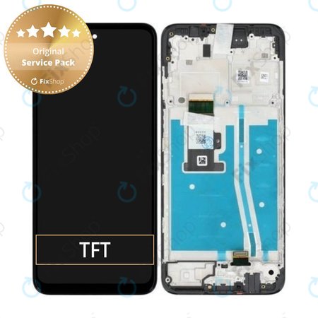 Motorola Moto G53 5G - LCD Display + Touch Screen + Frame (Black) - 5D68C22150 Genuine Service Pack