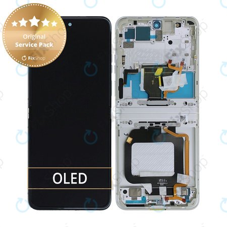 Motorola Razr 40 - LCD Display + Touch Screen + Frame (Vanilla Cream) - 5D68C22835 Genuine Service Pack