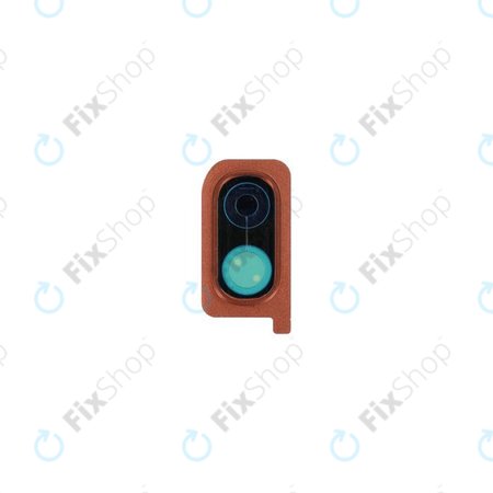 Samsung Galaxy A20 A205F - Rear Camera Glass Frame (Coral Orange)