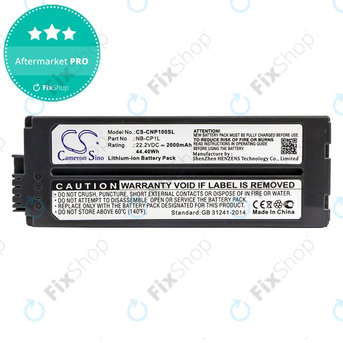 Battery for Canon Selphy CP, 2000mAh, Li-Ion, 22.2V, NB-CP1L, HQ