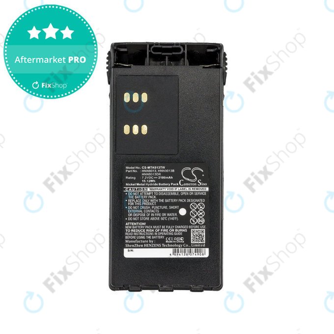 Battery for Motorola GP, HT, MTX, Pro-series, 2100mAh, Ni-MH, 7.2V, HNN9013, HQ