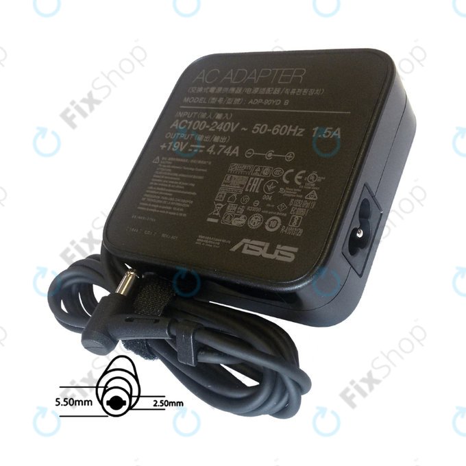 Charging adapter for Asus, B0A001-00051000, 90W, 19V, Genuine Service Pack