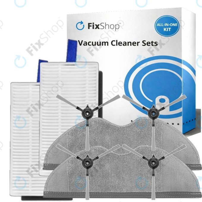 Replacement set for Xiaomi Robot Vacuum E5 (2x Filter, 4x Side brush, 2x Mop cloth)