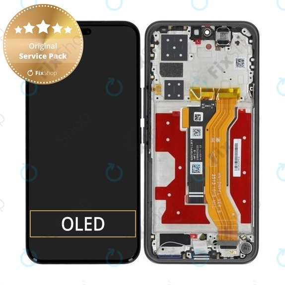 Honor 400 Pro - LCD Display + Touch Screen + Frame (Midnight Black) - 0235APFA Genuine Service Pack