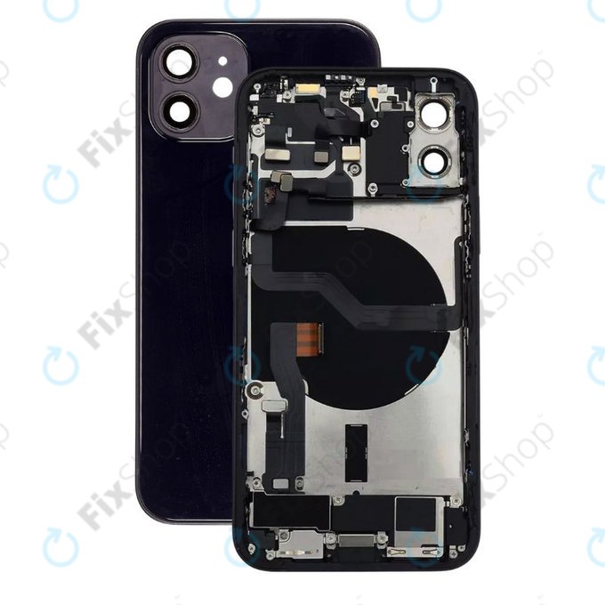 Apple iPhone 12 - Rear Housing with Small Parts (Black)