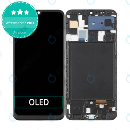 Samsung Galaxy A50 A505F - LCD Display + Touch Screen + Frame (Black) OLED