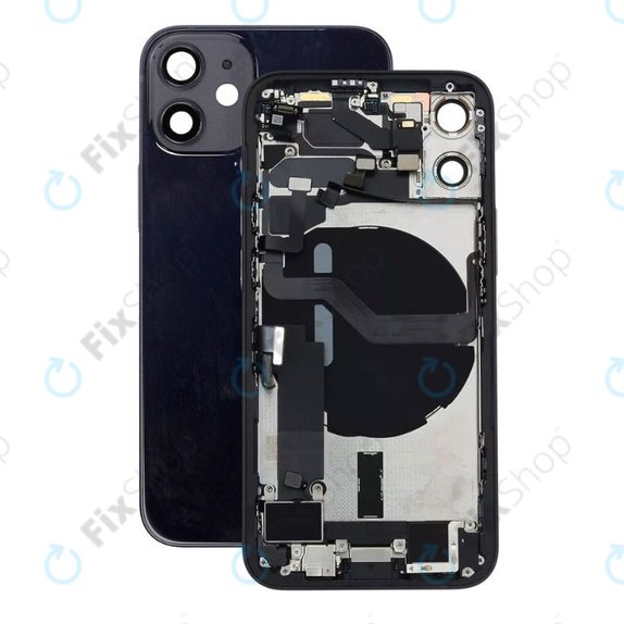 Apple iPhone 12 Mini - Rear Housing with Small Parts (Black)
