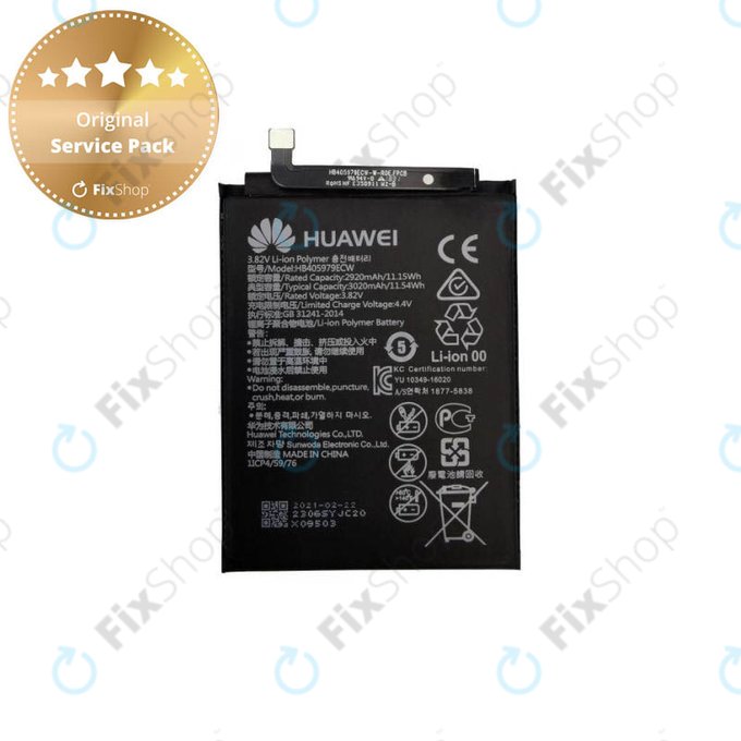 Batteria originale per HB405979ECW per Huawei Y6 2017/ Nova / P9 Lite Mini 2017/Y6 Pro 2017/Y5 2019/Y5 2018/Y6 2019/Y6 PRO/Y5P con panno di pulizia schermo Shlok