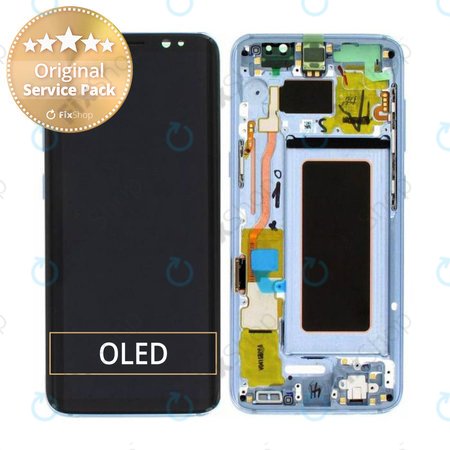 Samsung Galaxy S8 G950F - LCD Display + Touch Screen + Frame (Coral Blue) - GH97-20457D, GH97-20473D, GH97-20458D, GH97-20629D Genuine Service Pack