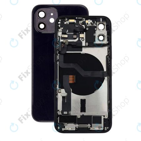 Apple iPhone 12 - Rear Housing with Small Parts (Black)